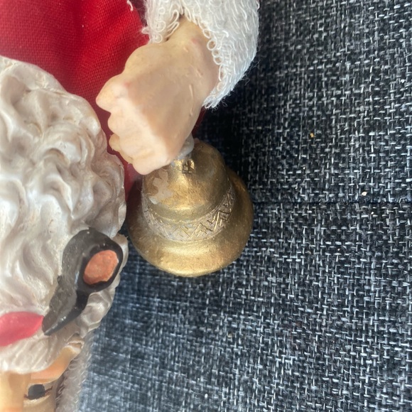 ⭐️Santa Claus porcelain figurine with bell, bag, and elf⭐️ - Picture 7 of 11
